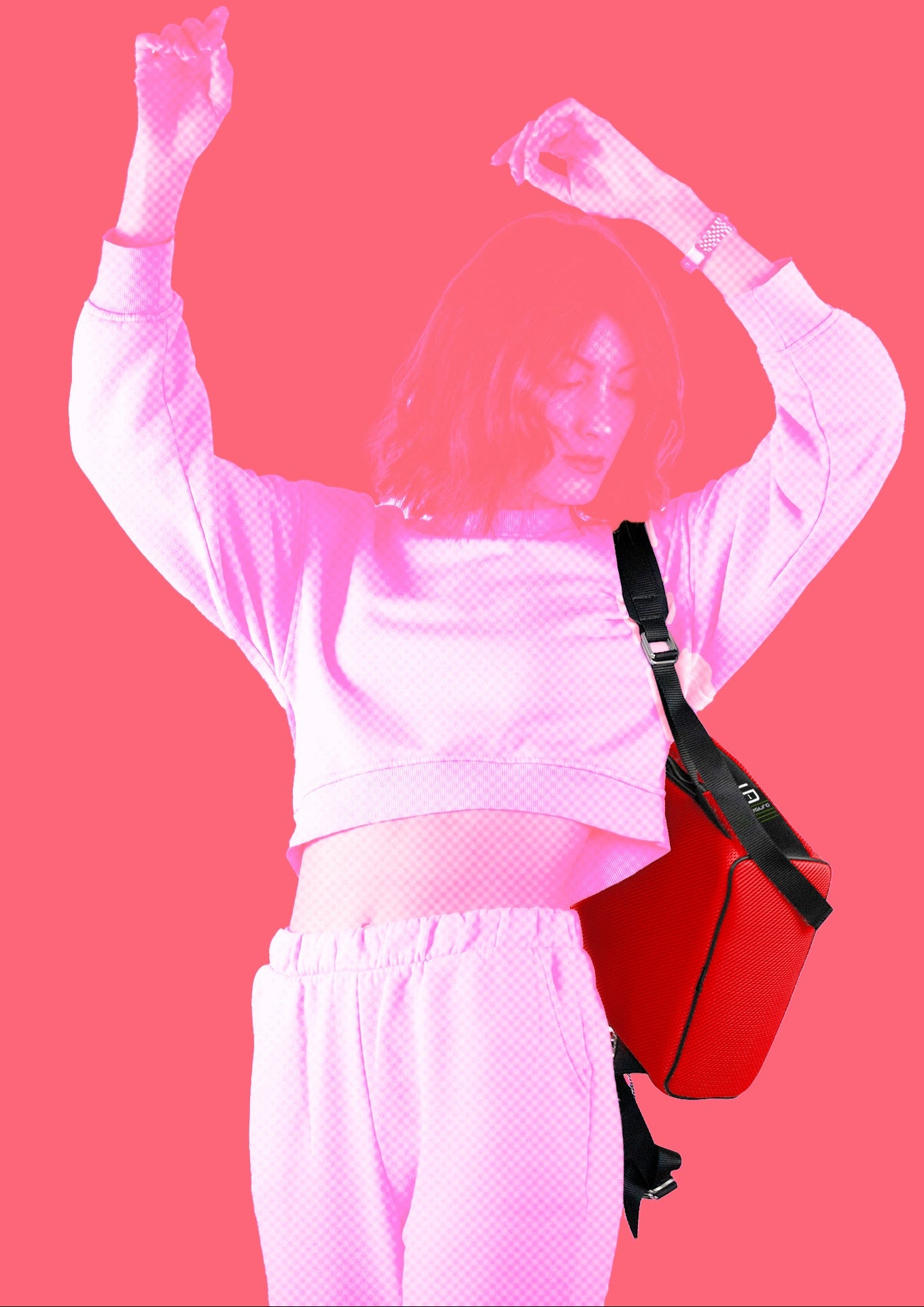 Zaino antifurto rosso