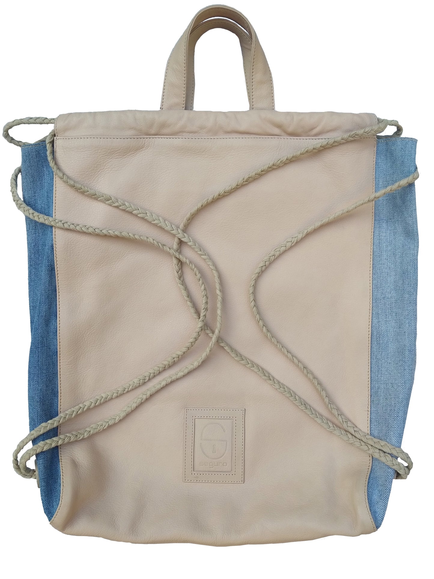 Sacca in pelle e jeans